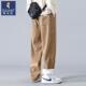 保暖卫裤 啄木鸟灯芯绒2025新款 裤 加绒加厚宽松直筒工装 男 阔腿冬季