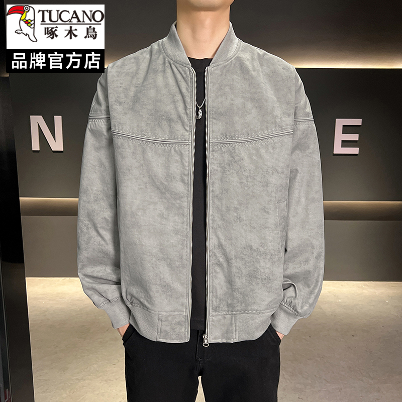 啄木鸟2025新款脏脏风翻领夹克