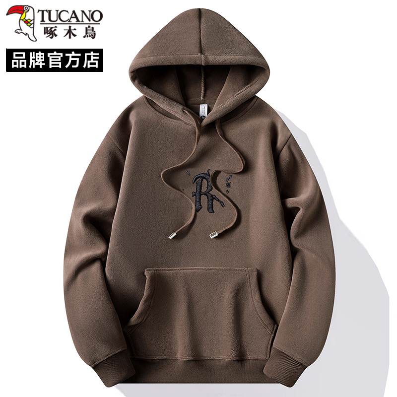 啄木鸟休闲连帽卫衣加绒