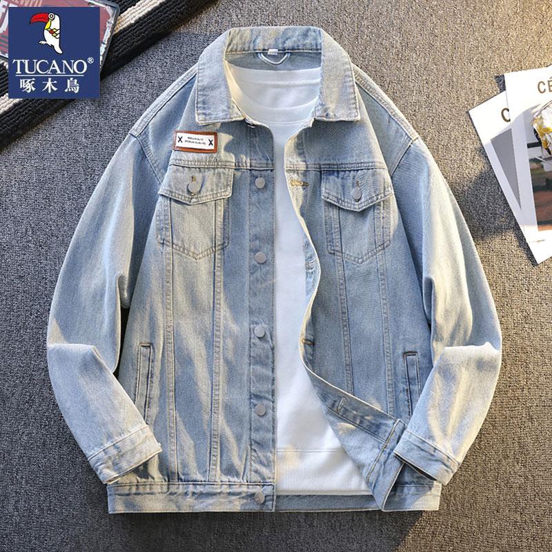 啄木鸟2025新款美式工装牛仔外套
