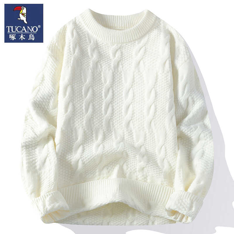 冬季加厚日系情侣毛衣啄木鸟打底