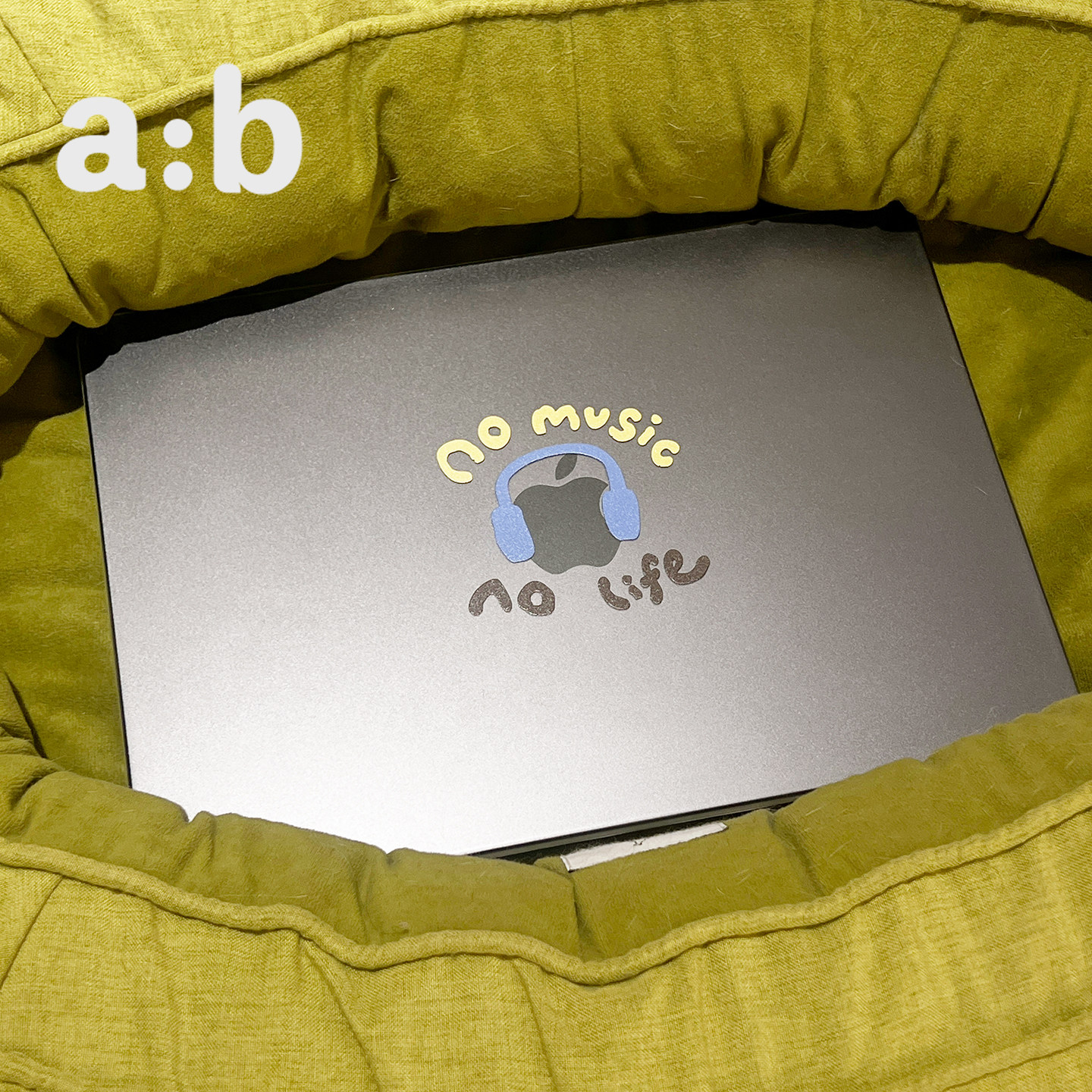 a:b原创【no music no life】音乐系列2026新款M4/M5笔记本macbook电脑保护壳全包壳透明壳轻薄air/pro保护套