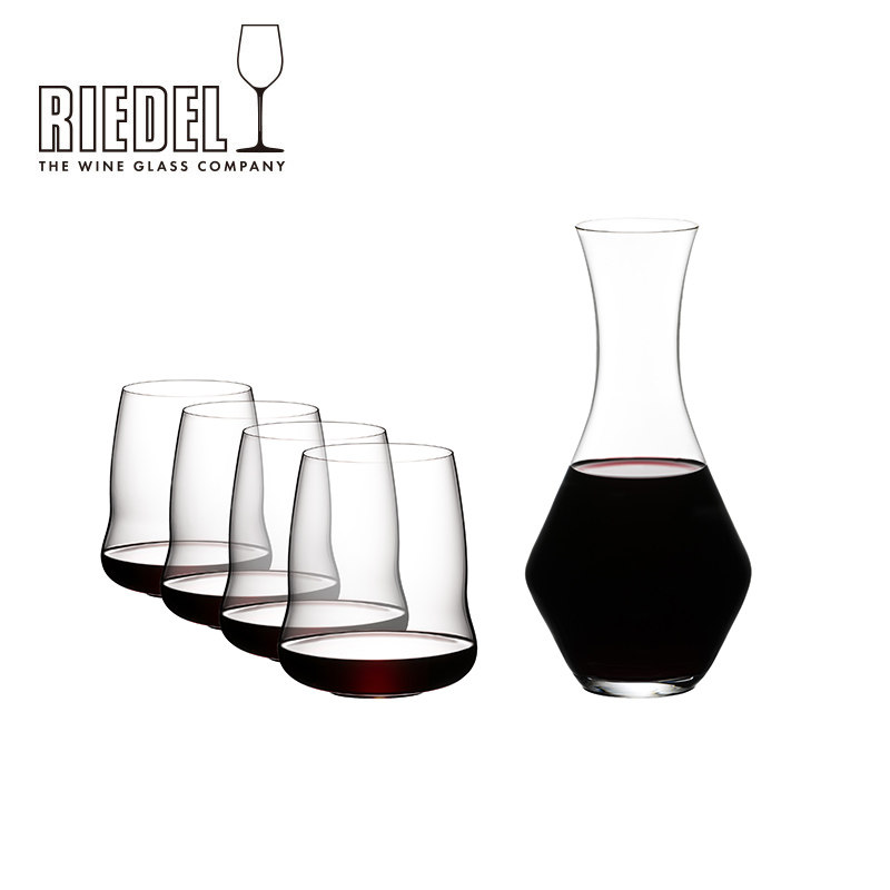 【新品】RIEDEL酒翼无杆红酒杯4支醒酒器套装无铅水晶礼物