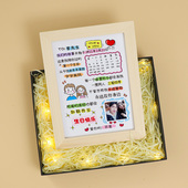 男朋友手绘情书相框定制情人节闺蜜生日礼物男生纪念礼盒一周年