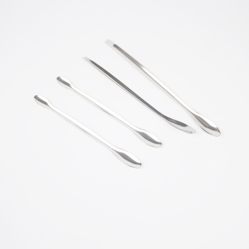 微量药勺不锈钢药匙 3*1单双头称量勺小药勺试剂勺药粉勺12-22cm