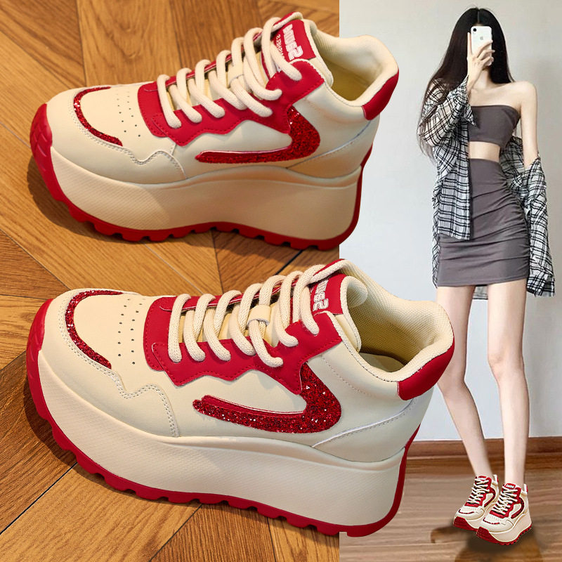 2025秋冬新款真皮老爹鞋休闲鞋女阿甘厚底韩版百搭增高复古女鞋潮,运动鞋new,运动休闲鞋,淘宝优惠券,粉丝福利购,淘宝优惠卷