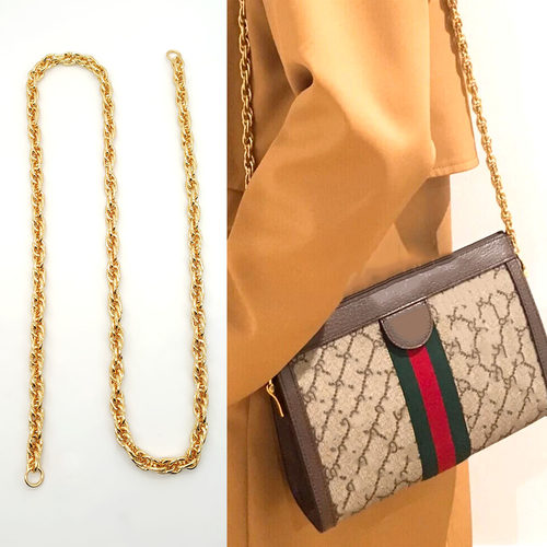 吉茵东适用古驰ophidia包链条替换gucci夹子包链子单买肩带配件
