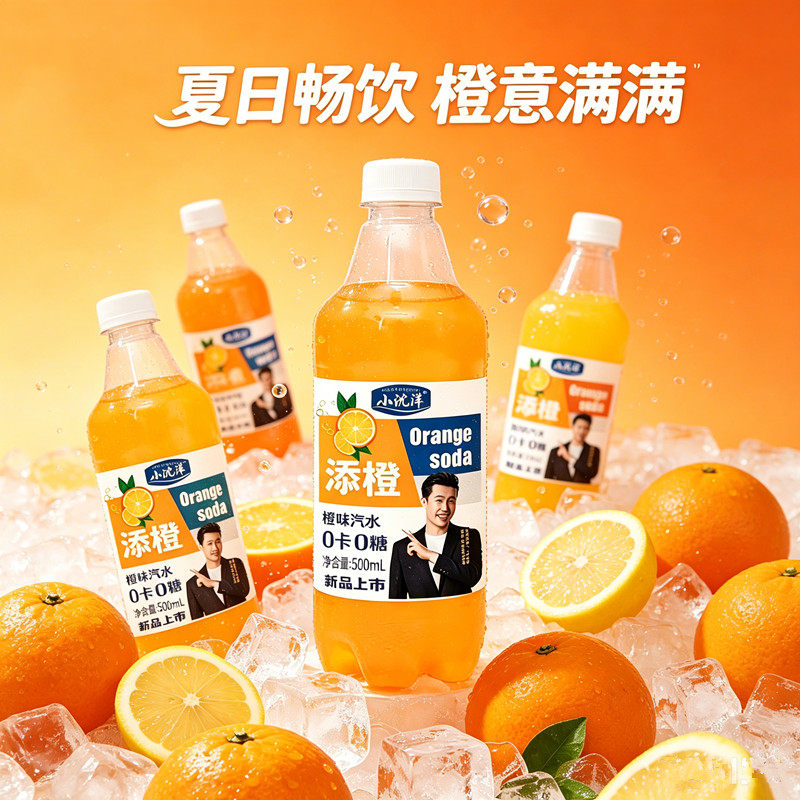 橙味汽水饮料500ml*12瓶整包