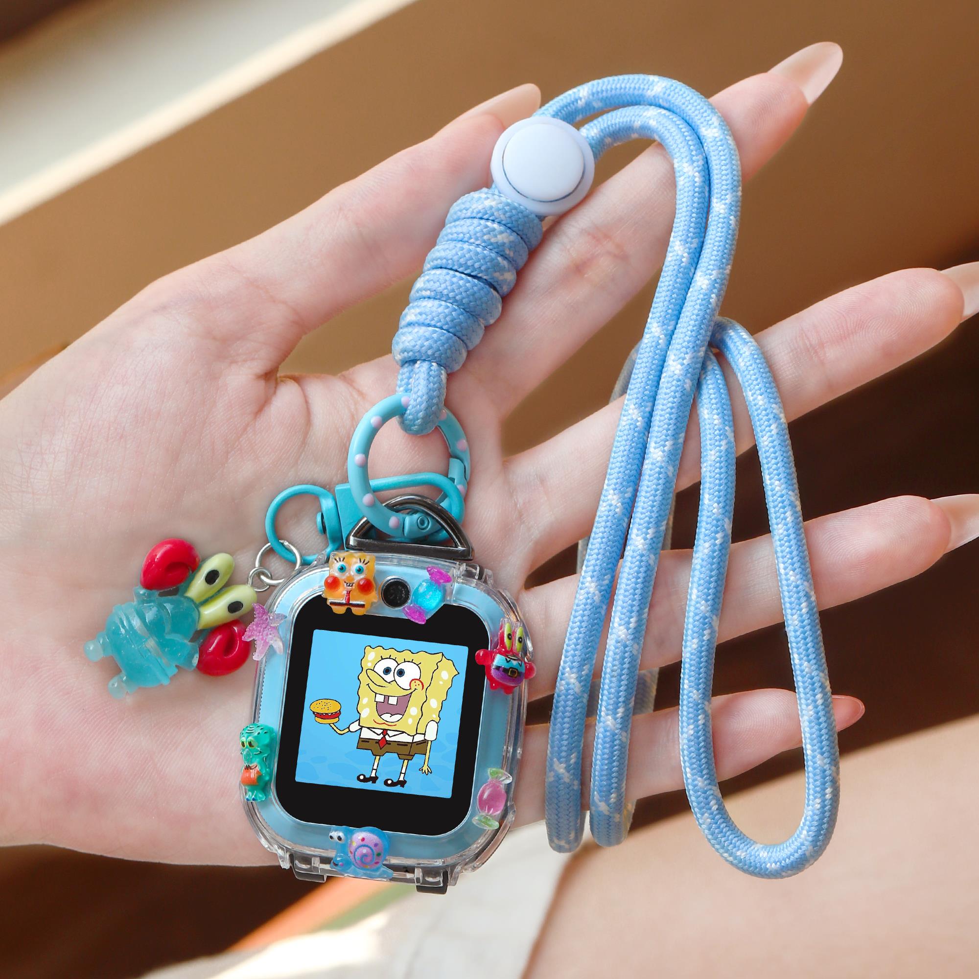 小天才电话手表配件海绵宝宝风格 表带保护壳适用Z6Z9D5U5N5