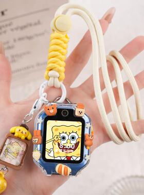 适用华为SIM-AL00儿童手表5表带5pro好看挂绳4X保护壳套3pro表链