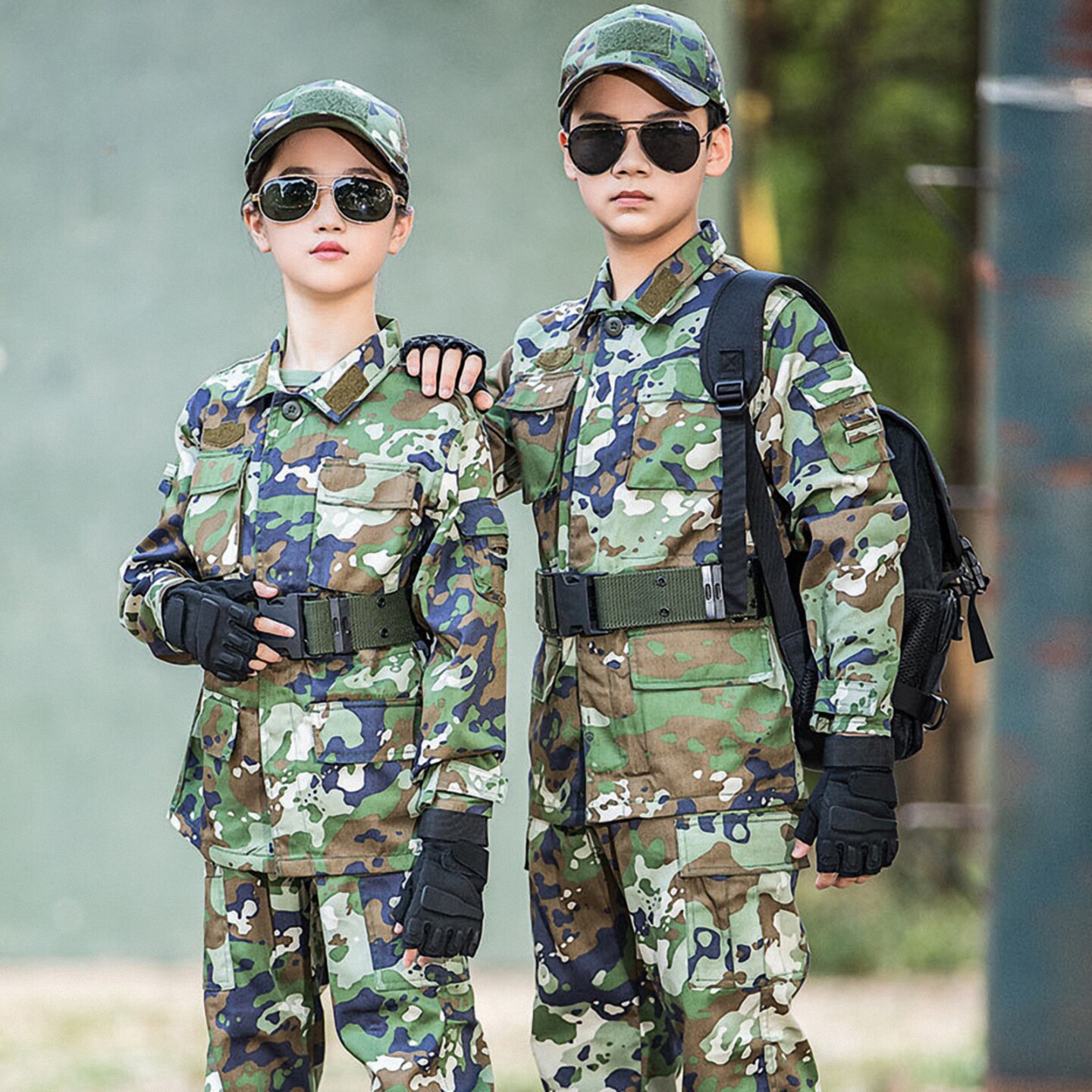 2025新款高端新式军迷儿童迷彩服套装男童特种兵少儿幼儿园军训服