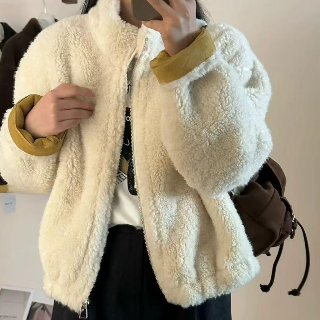 小个子冬季新款时尚皮毛一体外套