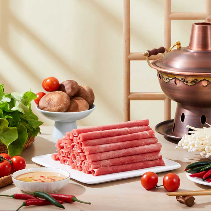东来顺原切500g*3袋内蒙肥牛片牛肉卷火锅涮肉火锅食材寿喜锅新鲜