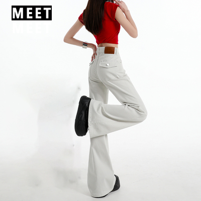 2026春高级灰不贴腿牛仔微喇裤女