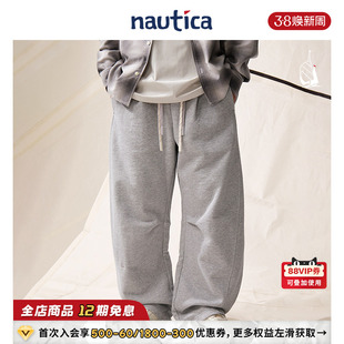 【官方正品】nautica 白帆日系中性cityboy立体logo重磅弯刀裤