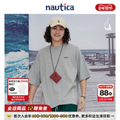 日系中性潮流刺绣logo廓形T恤TW2216 白帆 官方正品 nautica