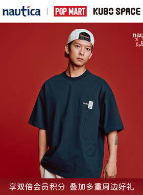 nautica×POPMART泡泡玛特KUBO联名双贴袋短袖圆领T恤PMTW6111