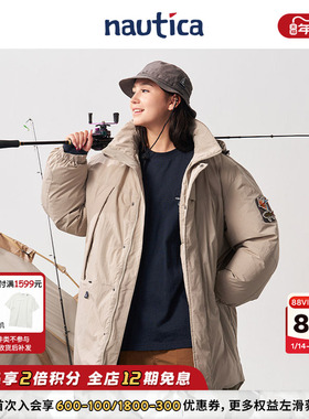 【官方正品】nautica白帆 日系中性户外路亚潮流羽绒服JW4487