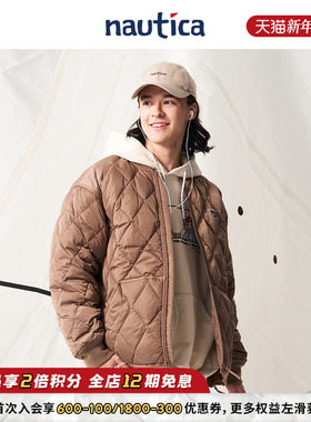 【官方正品】nautica白帆 日系中性休闲菱格薄款夹克羽绒服JW4334