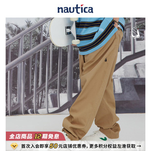 官方正品 休闲长裤 nautica 日系无性别宽松工装 PW2231 白帆