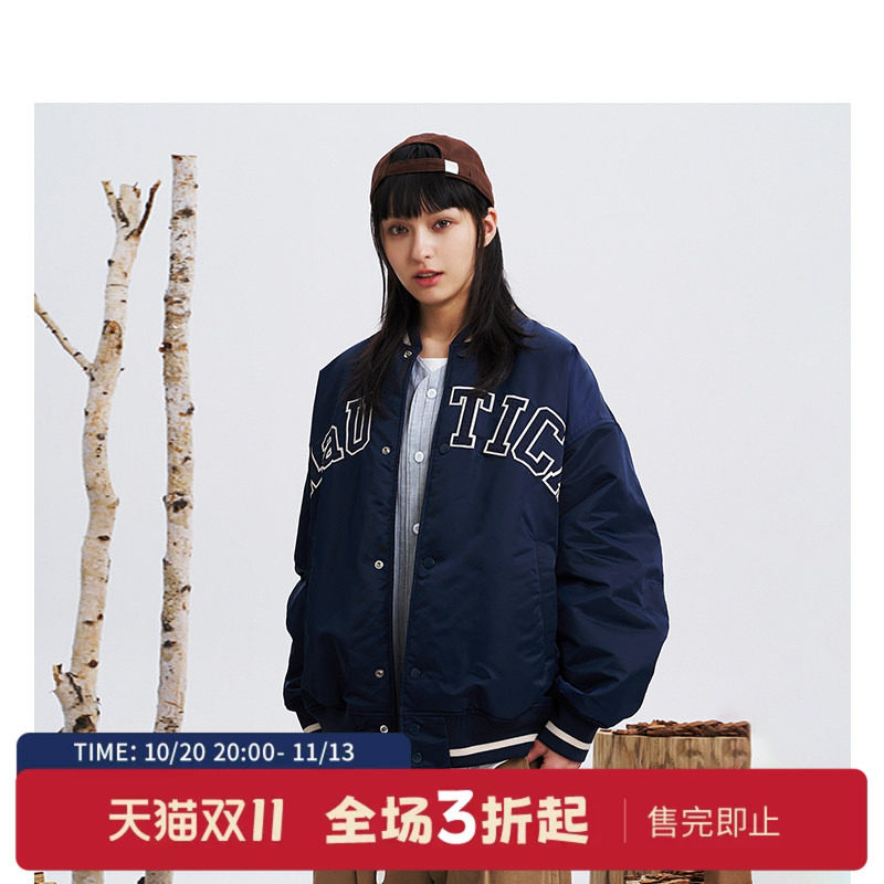 nauticawhitesail棒球服厚外套