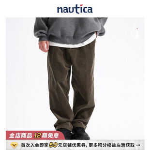 白帆日系中性灯芯绒复古休闲裤 nautica JPPW4404 官方正品