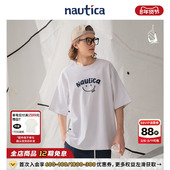 nautica白帆 日系中性笑脸治愈短袖 官方正品 圆领T恤潮TW5101