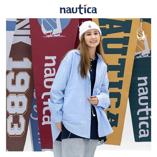 nauticawhitesail长袖衬衫