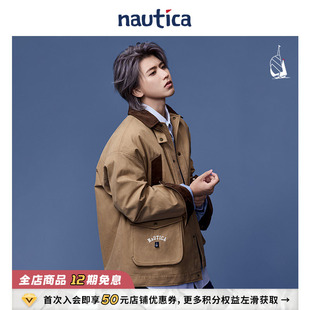 宽松复古猎装 nautica白帆 显瘦夹克薄外套JW5383 蔡徐坤同款