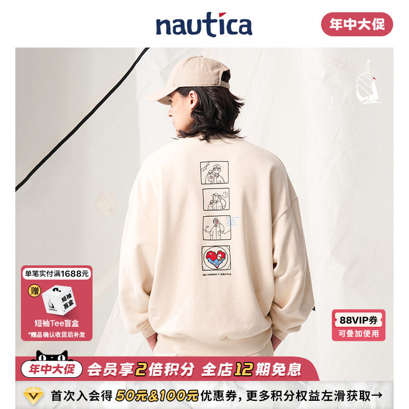 【联名系列】nautica whitesail 日系中性经典圆领卫衣