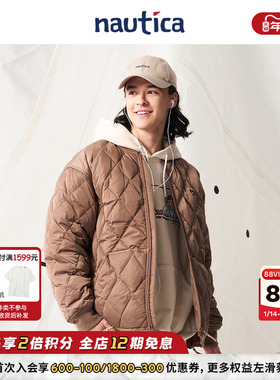 【官方正品】nautica白帆 日系中性休闲菱格薄款夹克羽绒服JW4334