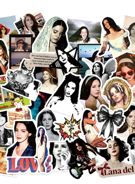 拉娜德雷 lana del rey欧美女星明星贴纸手账防水打雷姐复古贴纸