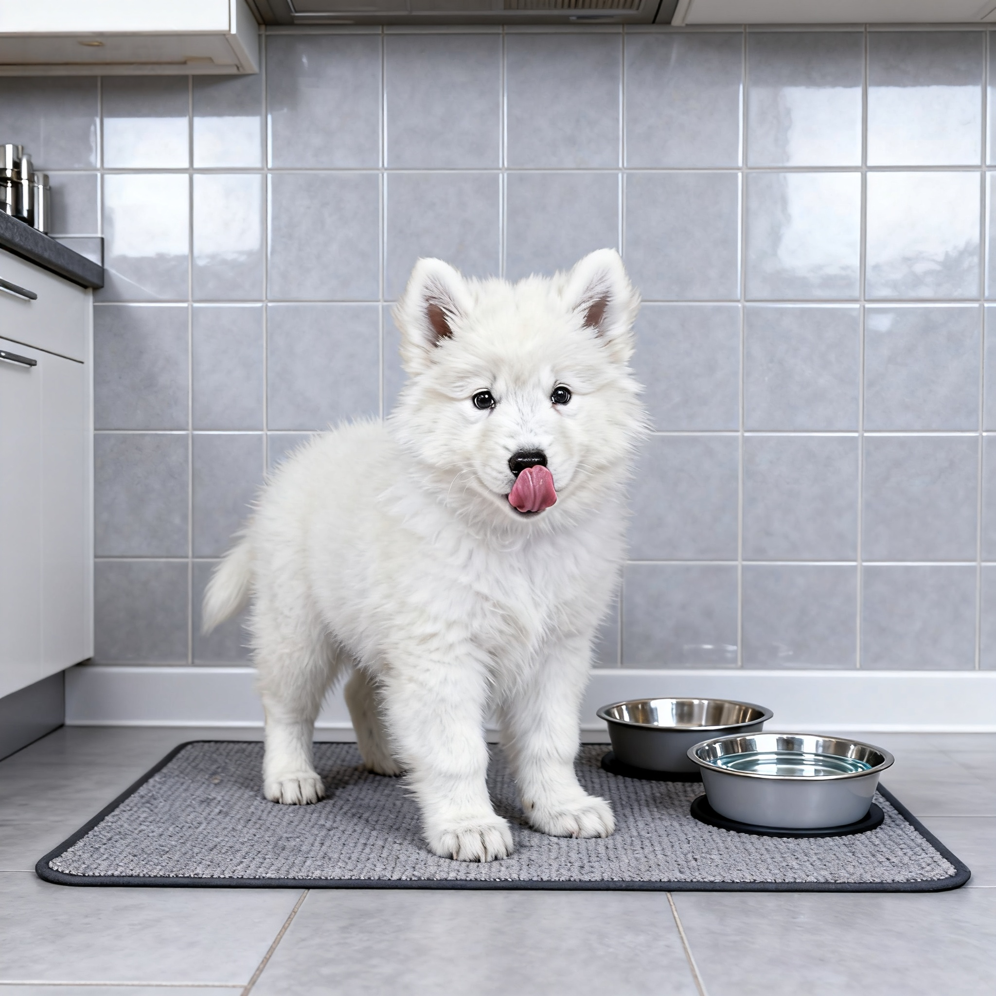 萨摩耶幼犬幼崽好养圆脸微笑天使