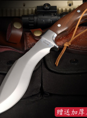 家用砍骨刀进口尼泊尔弯刀开刃狗腿子军刃户外刀具生存求生砍柴刀