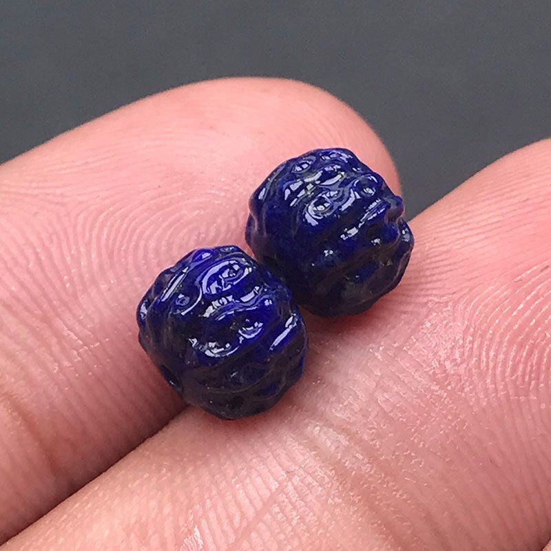 天然原矿青金石金刚陨石散珠文玩星月椰蒂手串DIY配饰顶珠腰珠串