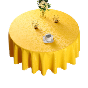 酒店大圆桌桌布台布防水防油免洗防烫圆形2026新款家用高级感