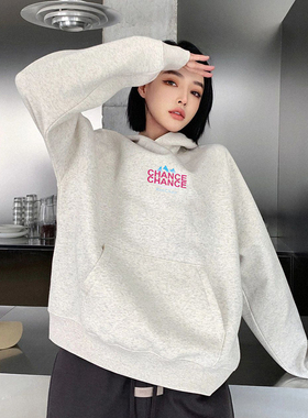 CHANCECHANCE KimChan休闲港风上衣外套cec宽松百搭连帽卫衣男装