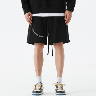 WE11DONE KONNE夏季宽松纯棉休闲短裤男潮流运动五分裤沙滩裤裤子