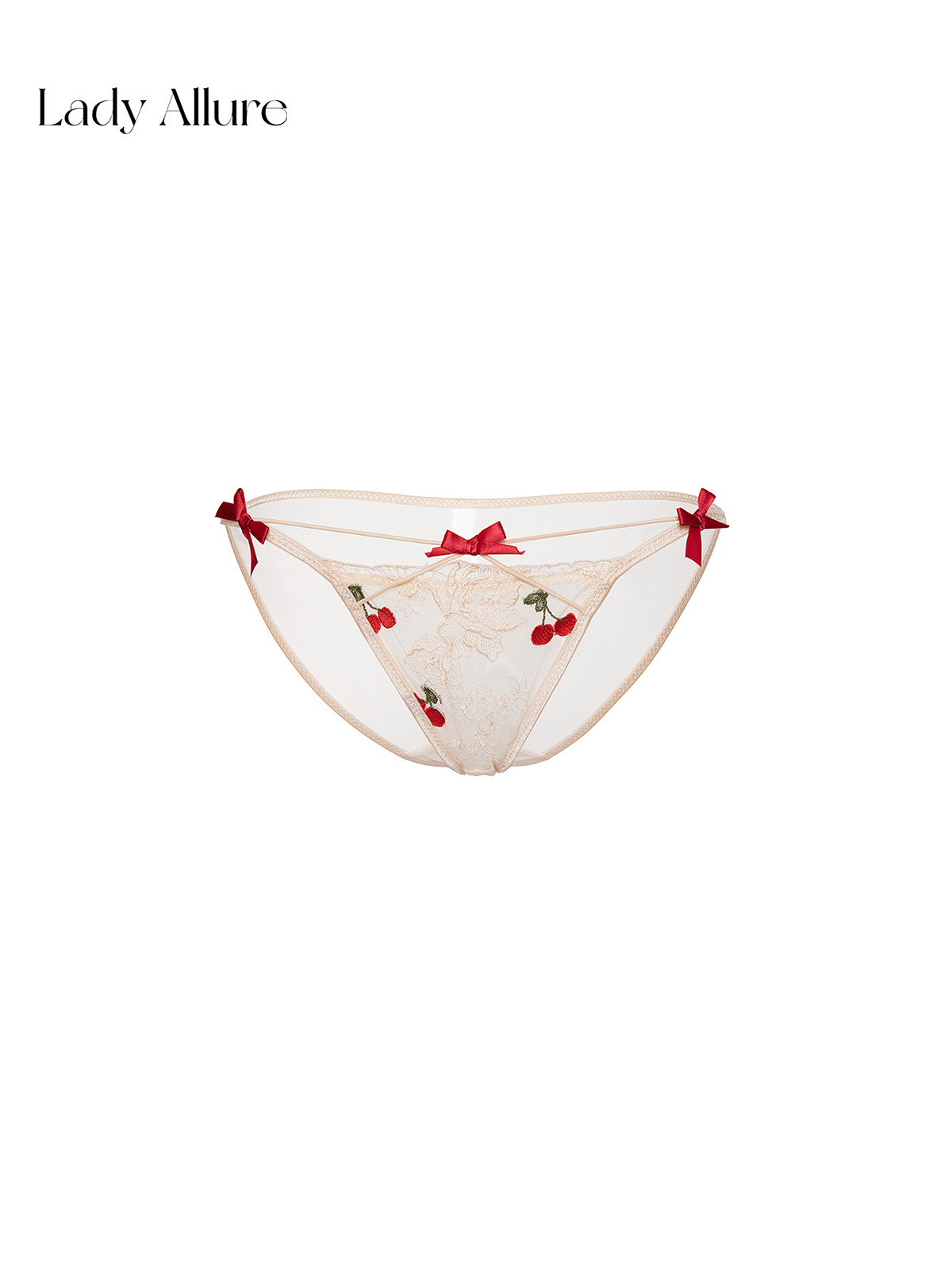 「LA」水果派对* 可爱纯欲网纱女式三角裤性感甜美水果图案薄内裤