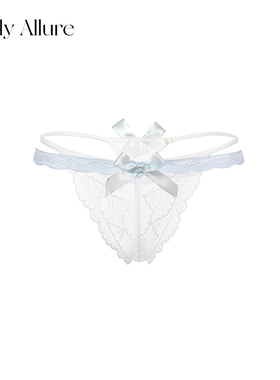 「LA」海盐奶盖丨情人节系列*纯欲甜美蕾丝边透气感性交叉内裤女