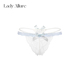 「LA」海盐奶盖 性感交叉火辣内裤 新款 纯欲甜美蕾丝花边透气内裤