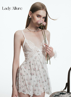 「LA」昼梦支线·静感系列|Sophie索菲*松弛文艺感蕾丝碎花睡裙女