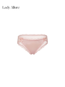 网纱刺绣低腰三角裤 丝滑缎面蕾丝内裤 静感系列 「LA」月光柔情