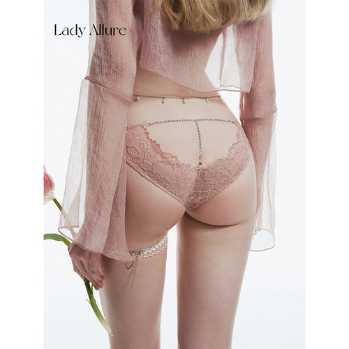 「LA 」钻石lady后臀殺*低腰蕾丝镂空花边内裤T型钻饰性感内裤