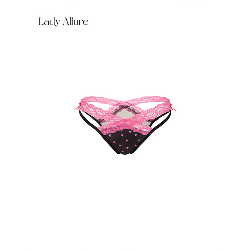 「LA」腰斩美姬*辣妹性感细带蕾丝内裤甜味爱心印花高开叉三角裤,女士内衣/男士内衣/家居服,女三角裤,淘宝优惠券,粉丝福利购,淘宝优惠卷