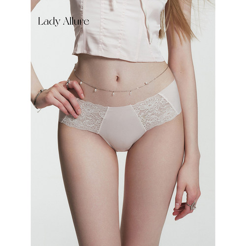 「LA」Romy·柔情脉络｜滑语系列*无痕牛奶丝舒适蕾丝纯欲内裤女