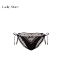 温婉性感缎面蕾丝系带纯欲女内裤 「LA」Ella·温柔细语 静感系列