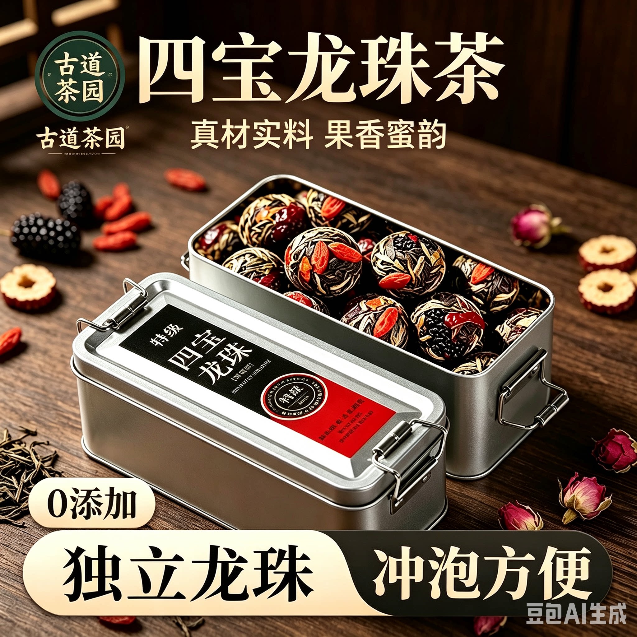 特级四宝龙珠2026新茶红枣枸杞桑葚小种红茶四宝龙珠养生茶暖胃茶
