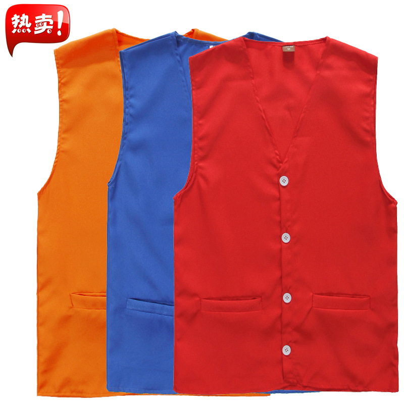 Customized volunteer flat corner advertising vest to figure customized pattern printing tooling vest