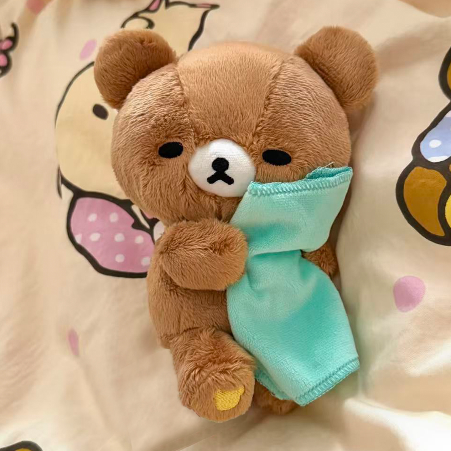 轻松熊睡梦可爱趴趴熊弟陪我入眠毛毯盖被子玩偶毛绒玩具公仔娃娃